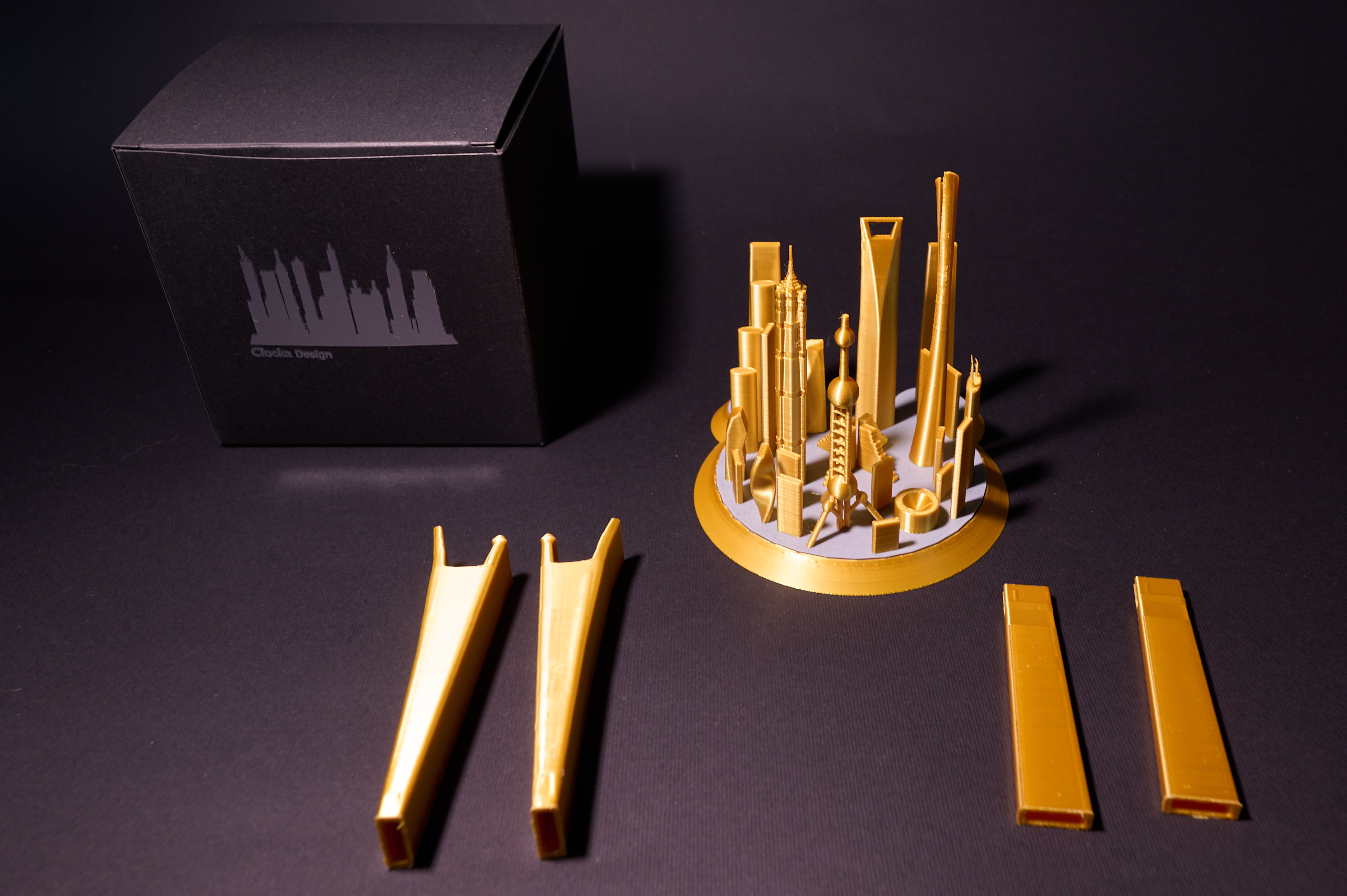 Gold Town with optional photo and phone brackets